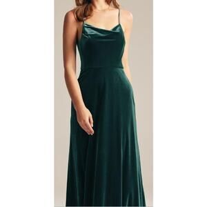 AW BRIDAL SZ 4 S hunter green Mona formal party wedding guest maxi dress NEW B70